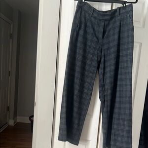 Wide leg Plaid Pants